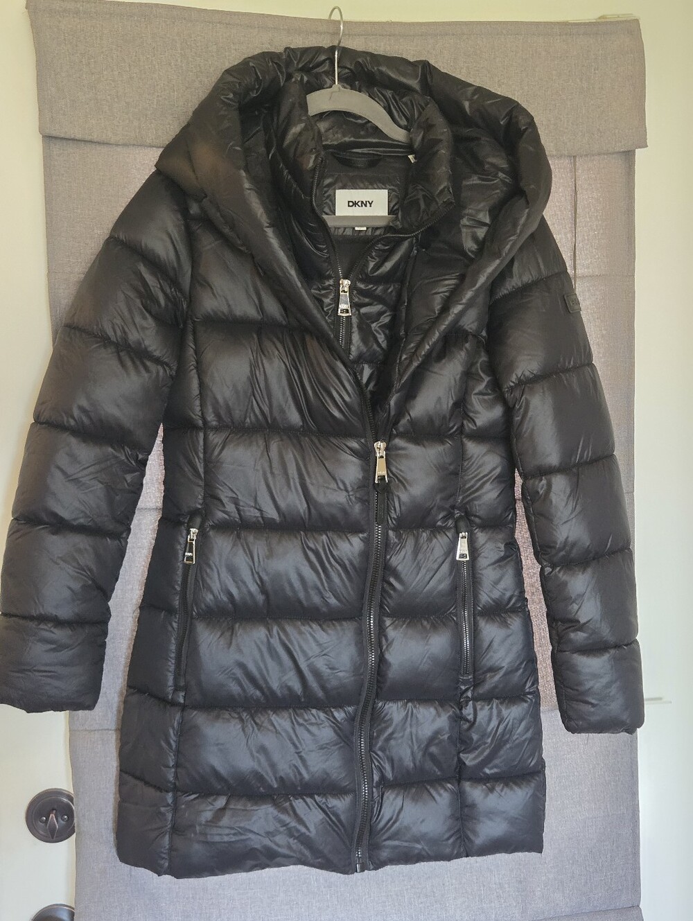 Dkny Long Black Puffer Jacket - Size XS New Without Tags Winter Coat